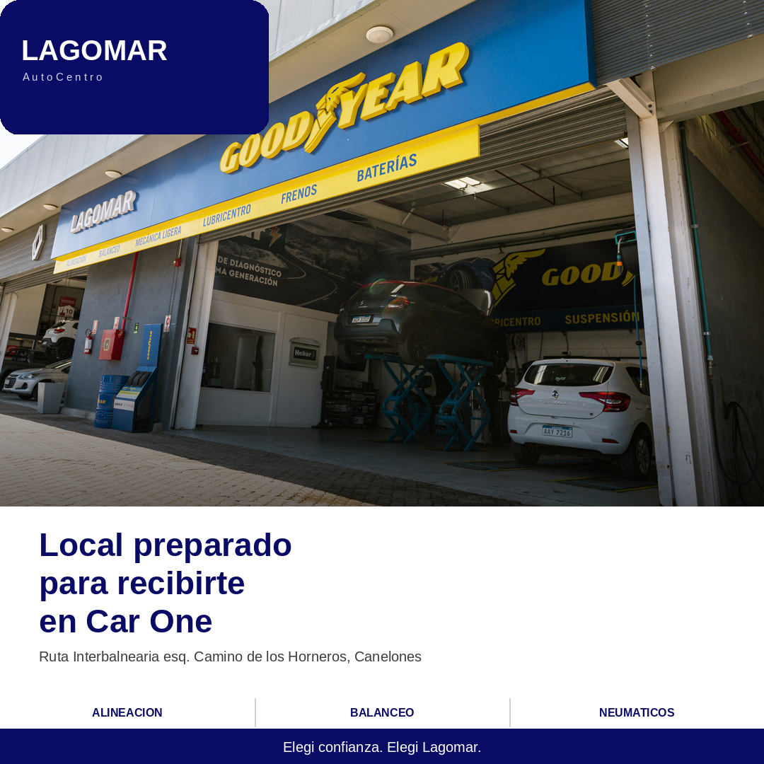 Autocentro Lagomar distribuidor oficial Goodyear